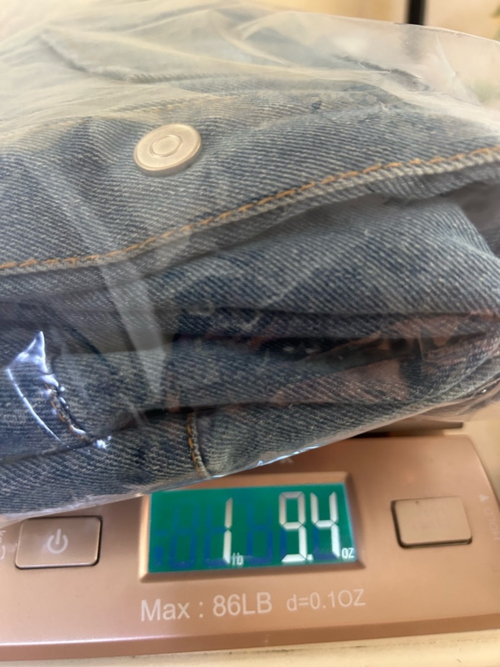 CI Song Light Wash Distressed Denim Shirt Jacket XL Button Front Festival Concer - Picture 6 of 7